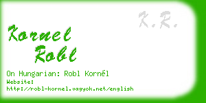 kornel robl business card